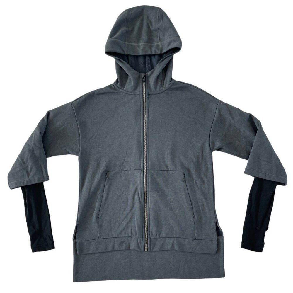 Sweaty Betty Gray Full-Zip Hoodie